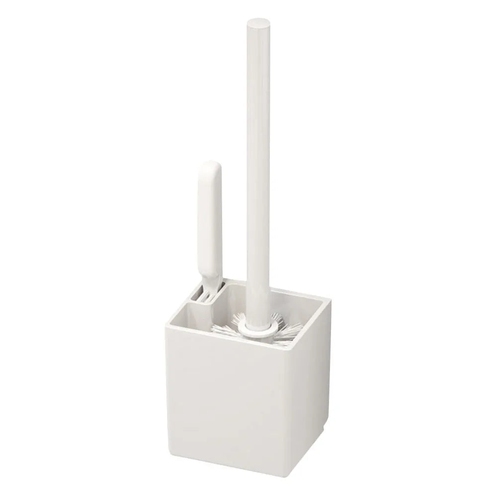 Wall-Mounted Toilet Brush Holder with Storage Rack – No Drill