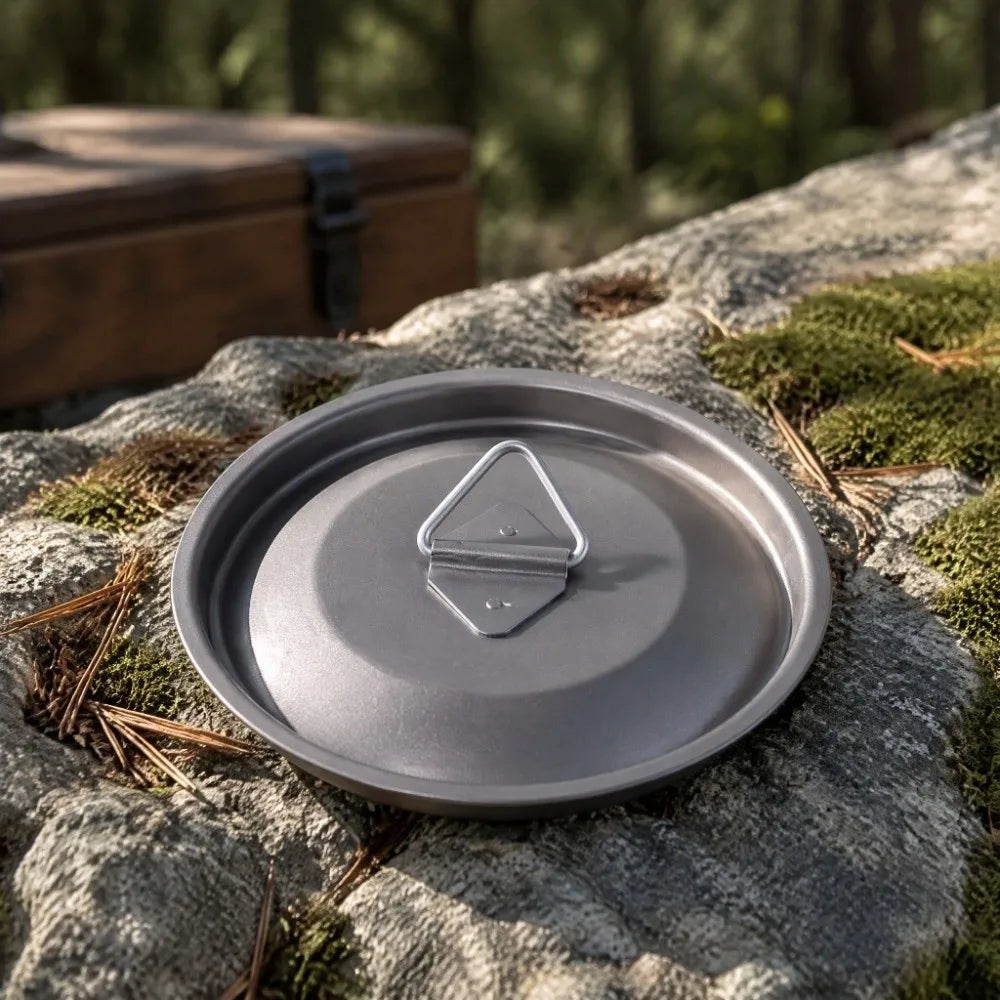 Titanium Cup Lid – Lightweight Camping Mug Cover, Grey