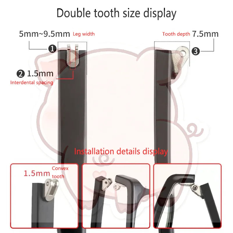 TR90 Replacement Eyeglasses Temple Arms – Anti-Slip Pair