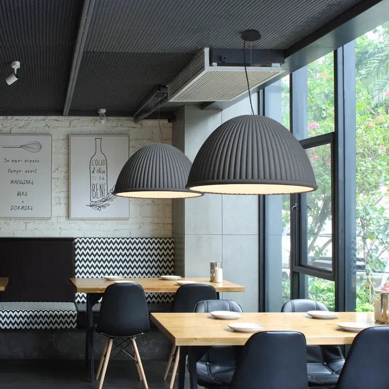 Wabi Sabi Semicircle LED Pendant Light | Modern Hanging Lamp