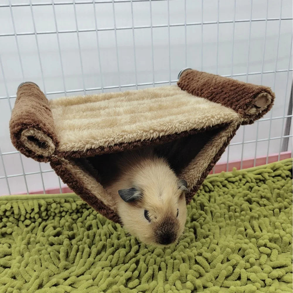 Flannel Hanging Hammock Bed for Hamsters & Small Pets