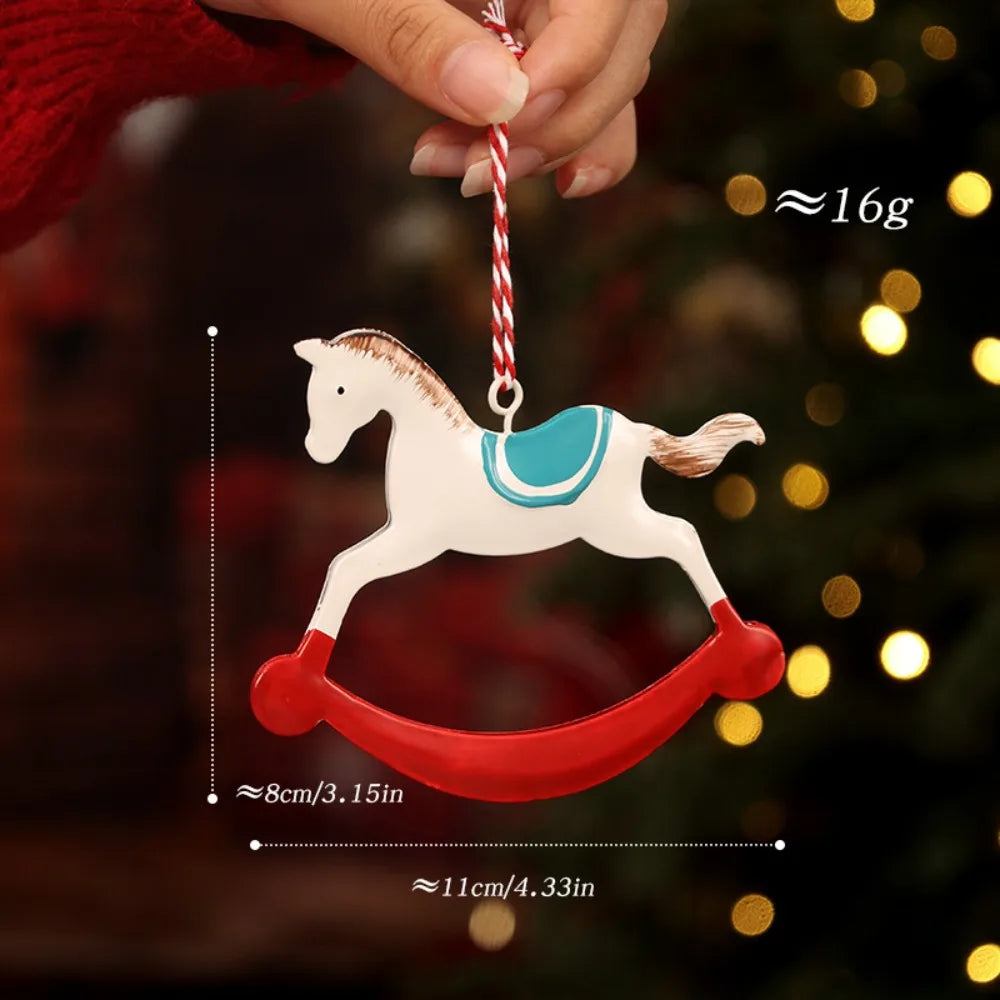 Nordic Iron Christmas Hanging Ornaments – Santa & Xmas Tree