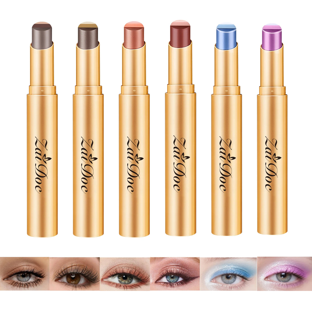 ZaiDoc 3-in-1 Eyeshadow Stick – Glitter Shimmer Matte 3.5g