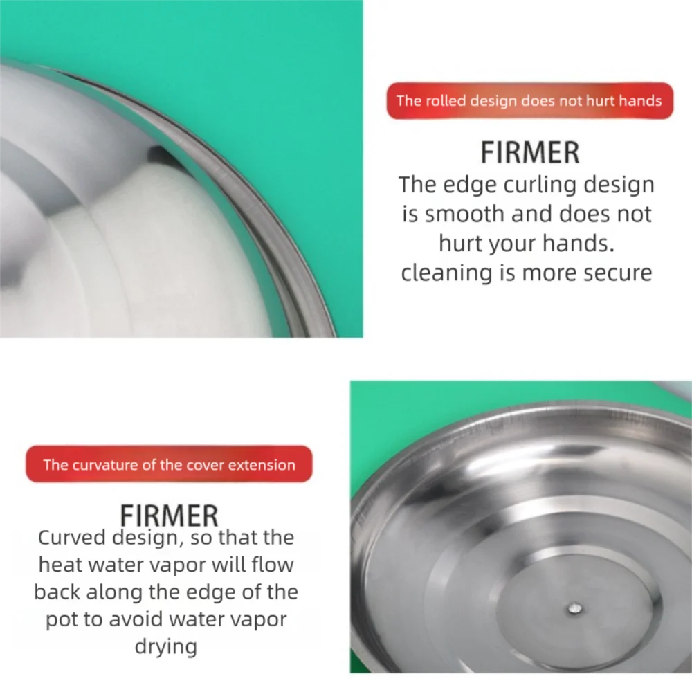 Stainless Steel Pot Lid 28–40cm | Universal Round Pan Cover