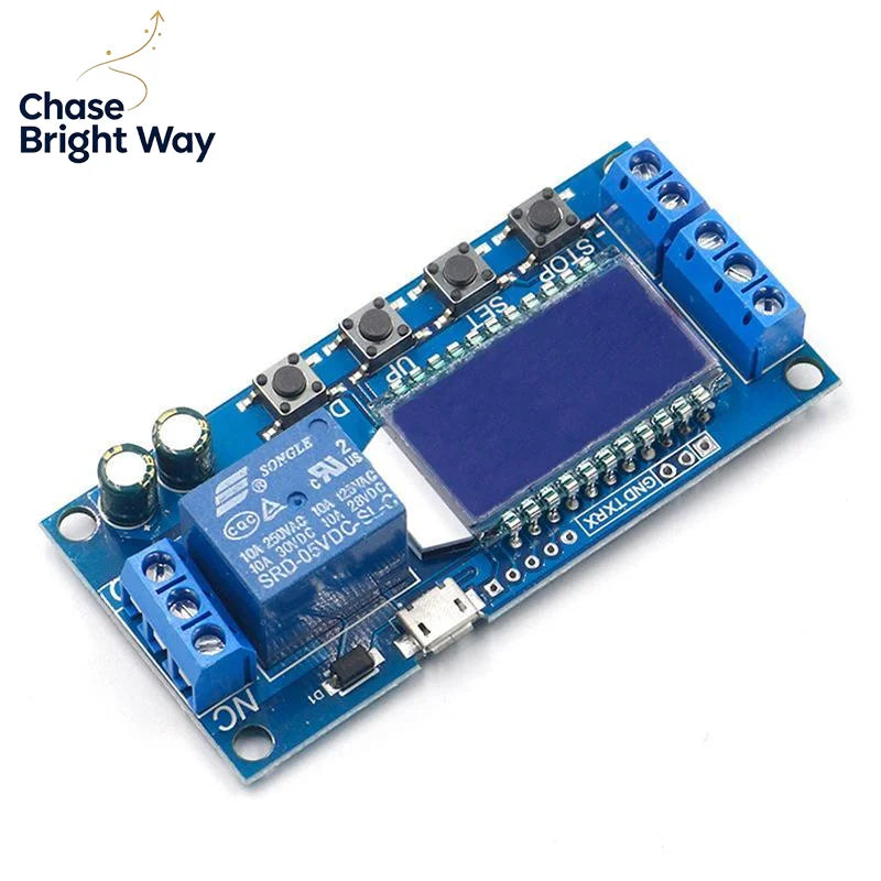 Time Delay Relay Module 6-30V LCD Programmable Timer Switch