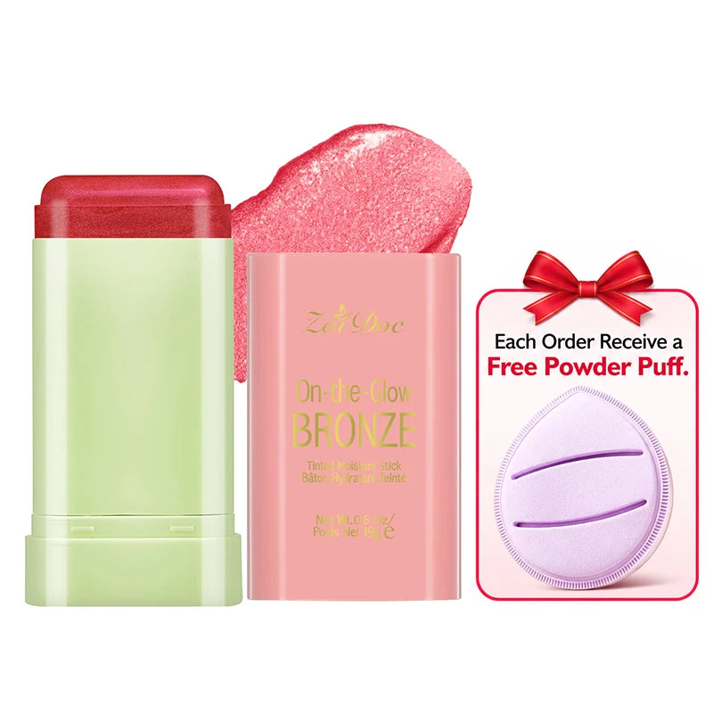 ZaiDoc Blush Stick Set – 9 Matte Shades with Puff Applicator