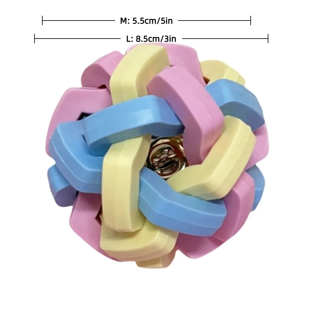 TPR Woven Bell Ball – Bite-Resistant Chew Toy for Cats & Dogs