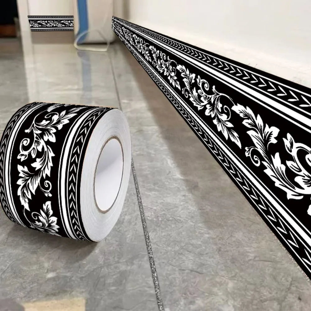 Self-Adhesive Skirting Board Strip 5/10M – Wall Base Molding