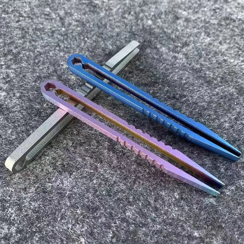 Titanium TC4 EDC Clip Tweezers – Multipurpose Outdoor Tool