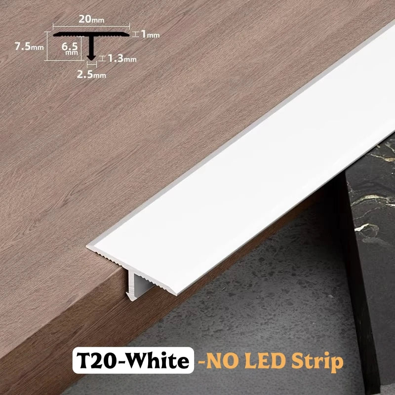 T-Shape Aluminum Floor Transition Strip | Tile Gap Edge Profile