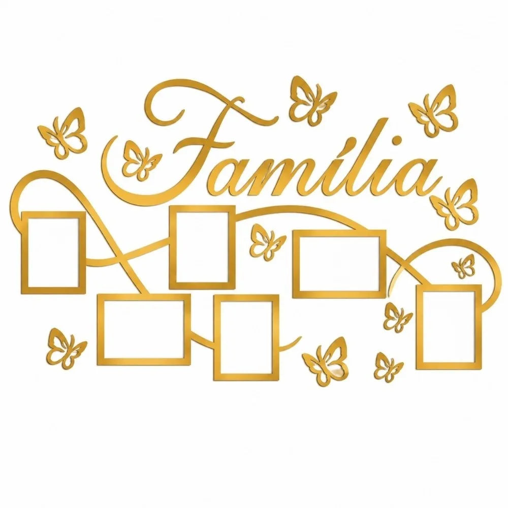 3D Acrylic Mirror Photo Frame Wall Stickers | 100×60cm Decal