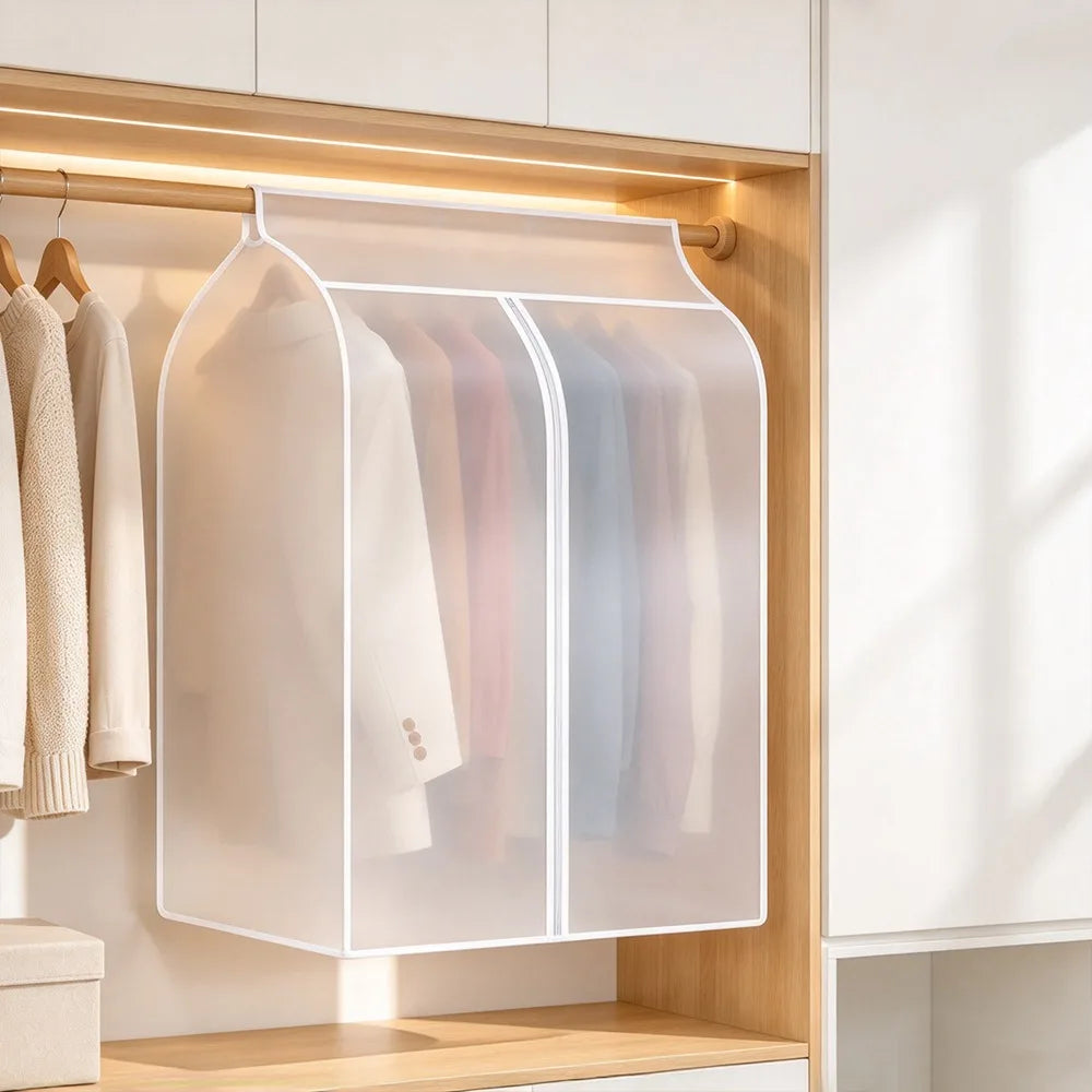 PEVA Garment Cover Bag – Dustproof Translucent Clothes Storage
