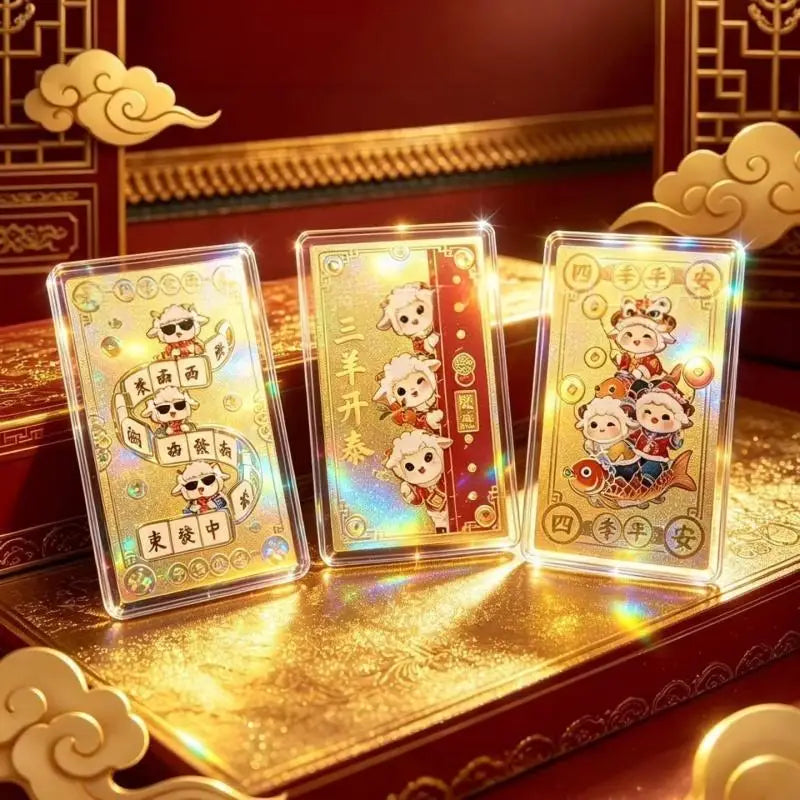 2027 Year of the Sheep Gold Foil Phone Sticker | CNY Lucky