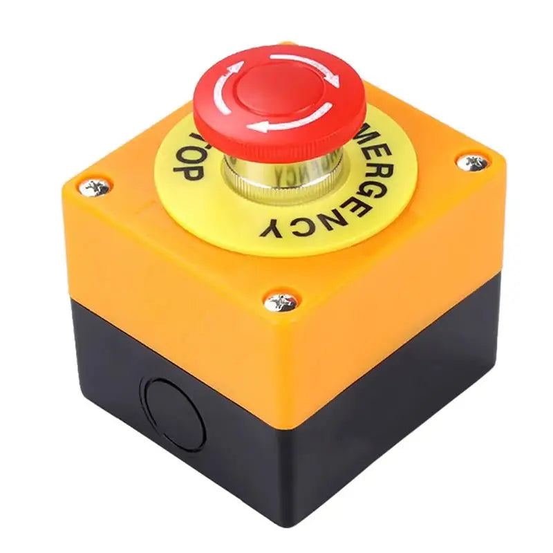 Waterproof Emergency Stop Button Switch Box 660V 10A Rain Cover