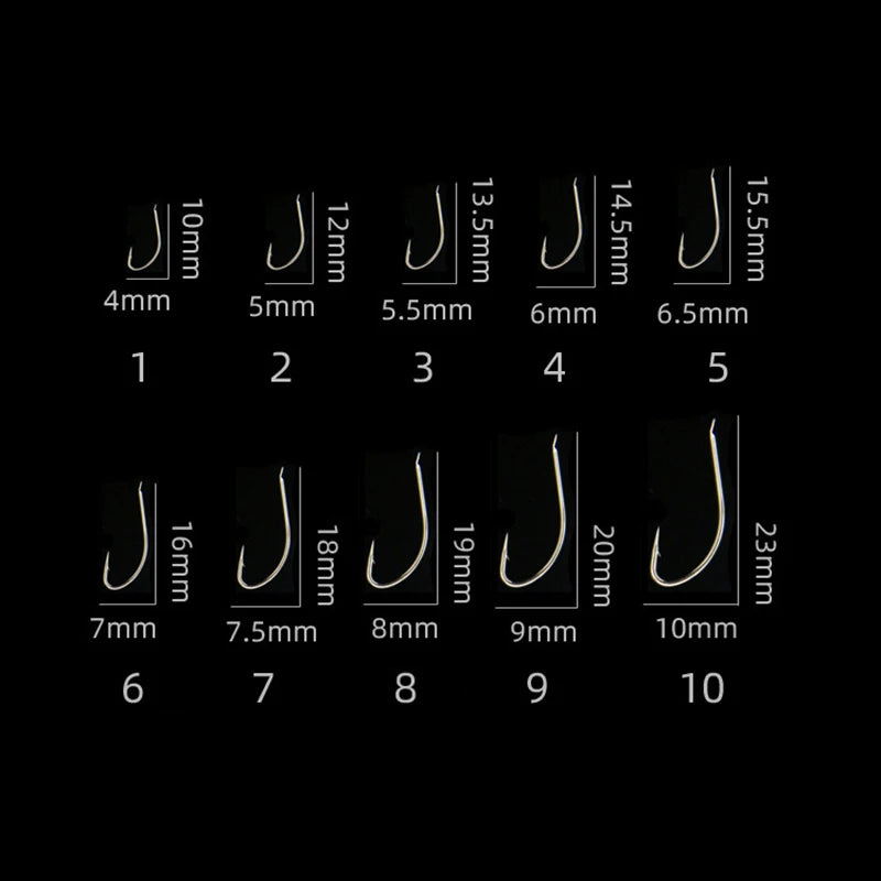 100-Pack Barbed Fishing Hooks – High Carbon Steel Boxed