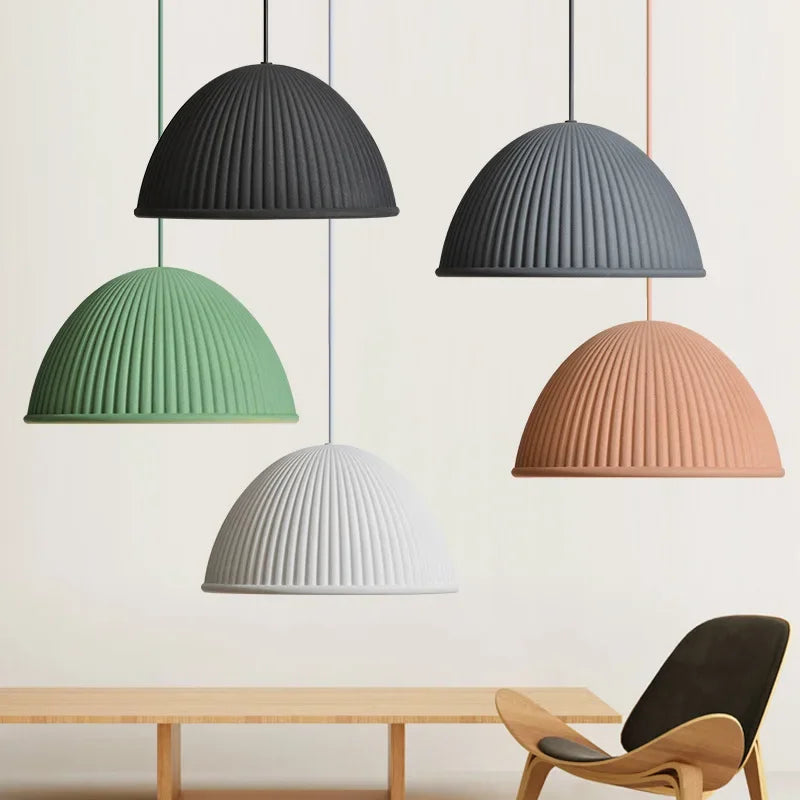 Wabi Sabi Semicircle LED Pendant Light | Modern Hanging Lamp