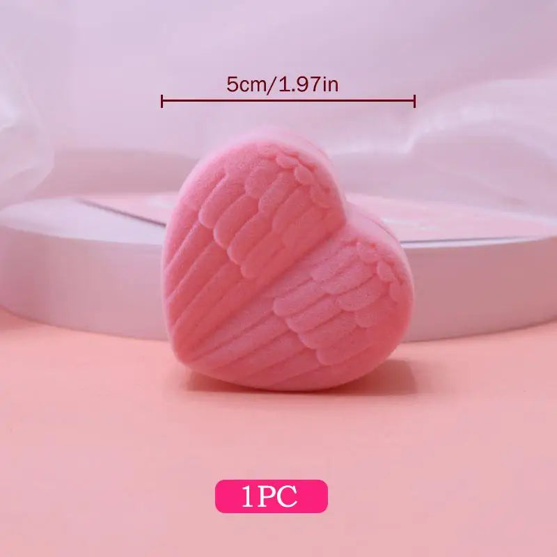 Velvet Flocked Ring Box – Rose Heart Jewelry Gift Case
