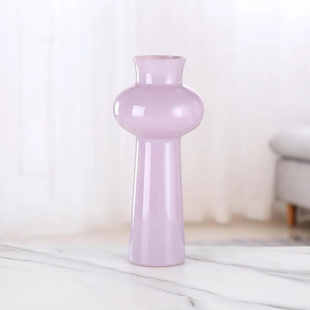 Vintage French Style Hand-Blown Glass Vase | Orchid Floral