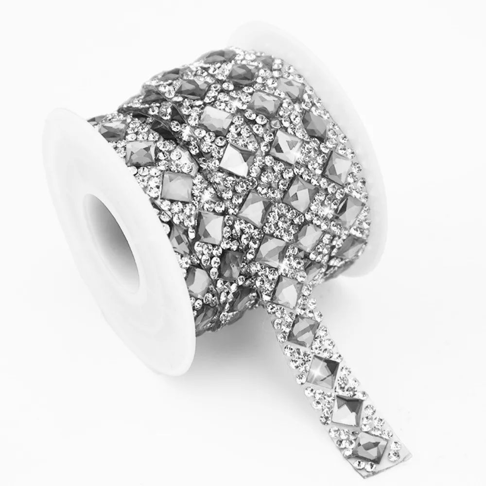3-Yard Self-Adhesive Square Rhinestone Trim Strip | DIY Craft
