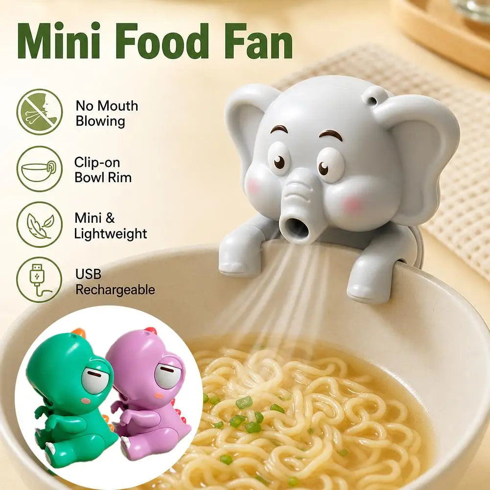 Cute Animal USB Clip-On Food Cooling Fan – Bowl & Cup Cooler