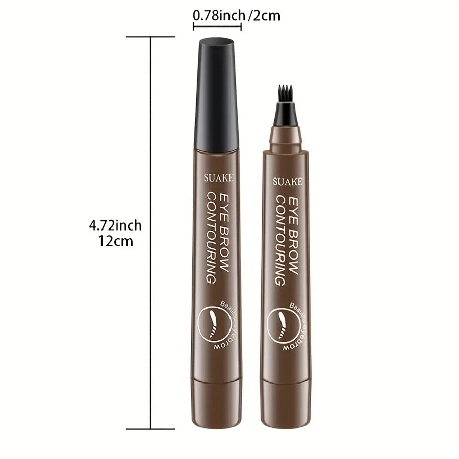SUAKE Microblading Eyebrow Pen – Waterproof 4-Tip, 5 Colors