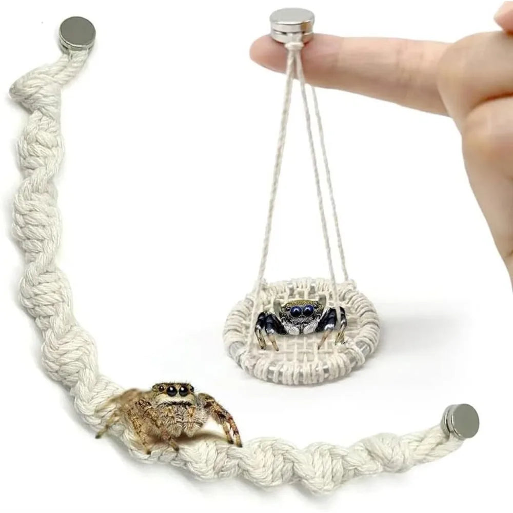 Jumping Spider Rope Bridge – Magnetic Cotton Climbing Decor