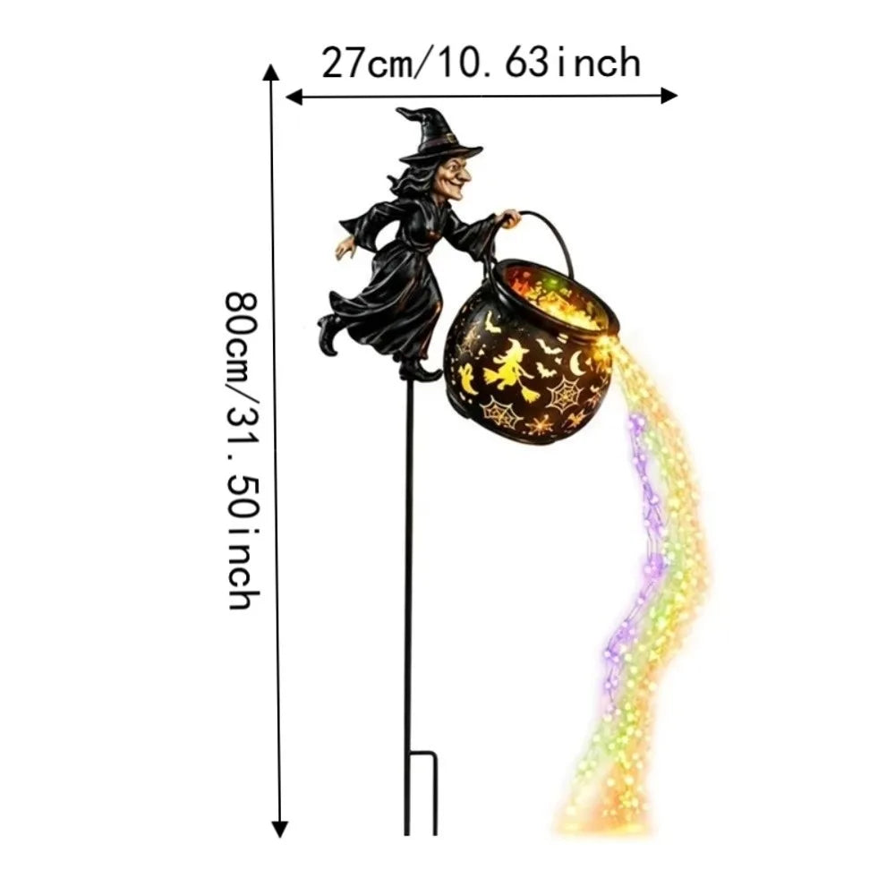 LED Halloween Witch Cauldron Garden Light | Shadow Projection