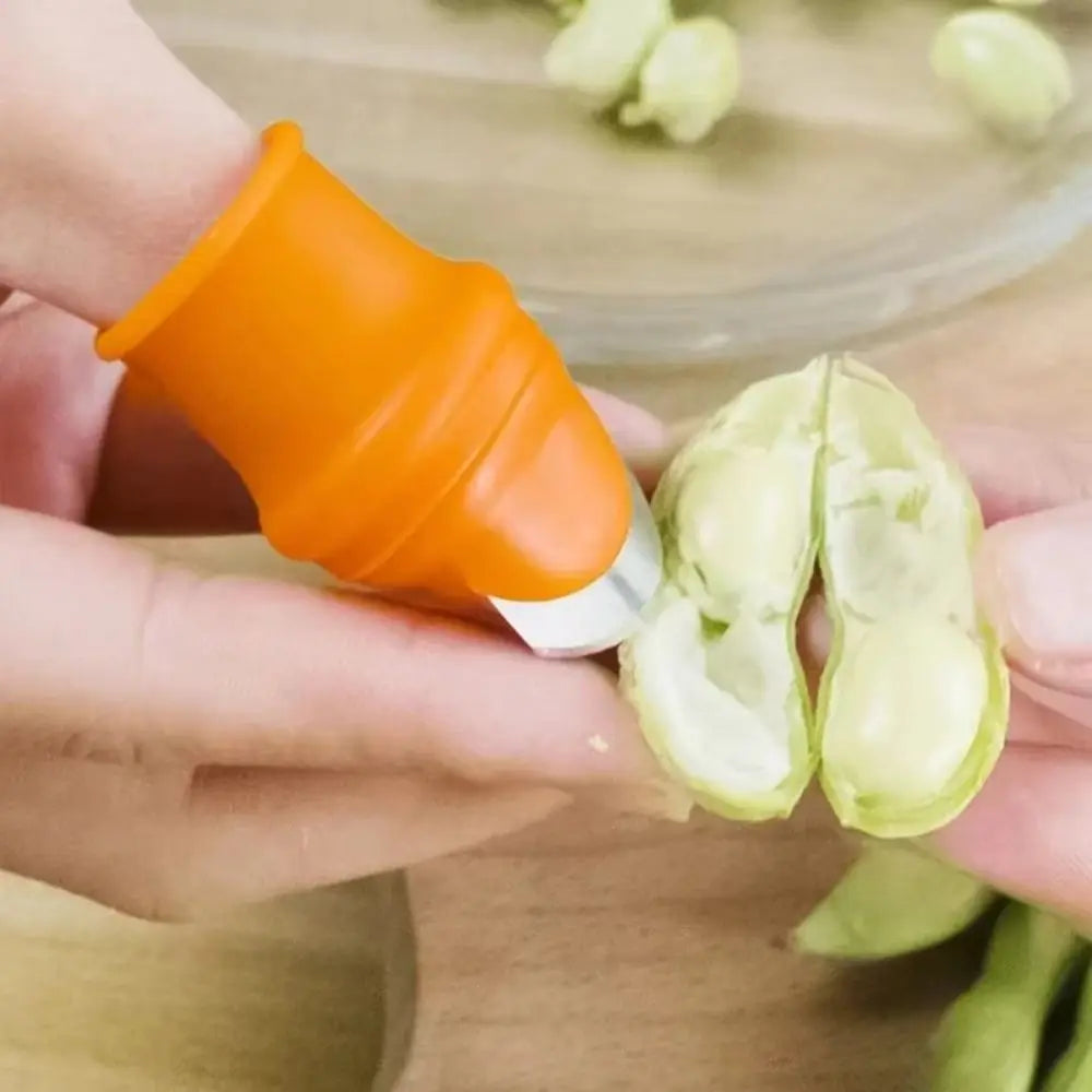 6-Piece Silicone Finger Guard Harvesting Tool Set – Bean & Fruit Picker