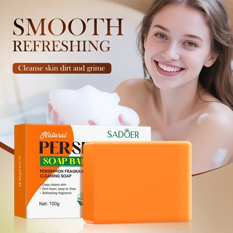 SADOER Persimmon Cleansing Soap 100g – Glycerin Deep Clean