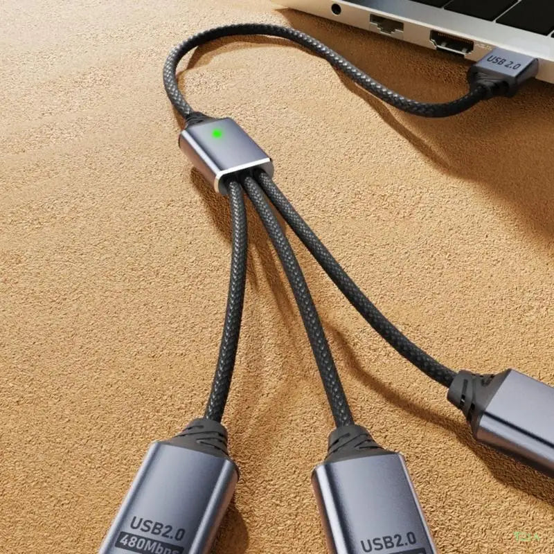 USB OTG Splitter Cable 1 Male to 3 Female Aluminum USB Hub