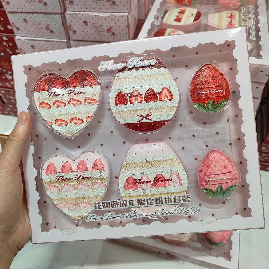 Flower Knows 10th Anniversary Makeup Puff Set | Cosmetic Sponge