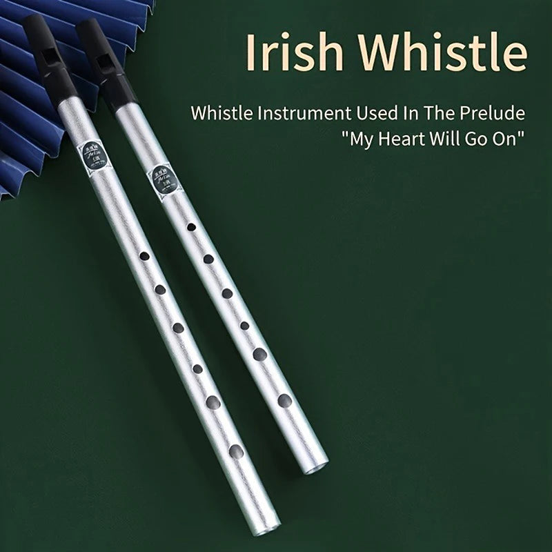 Irish Tin Penny Whistle C/D Key – 6-Hole Folk Flute