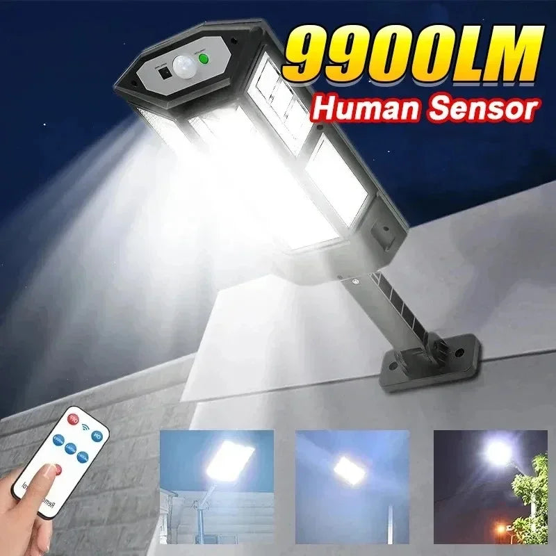 Solar LED Outdoor Motion Sensor Light – 55 LED Remote Control