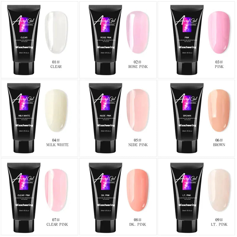Poly Nail Extension Gel 30ml – Pure Color Crystal Builder