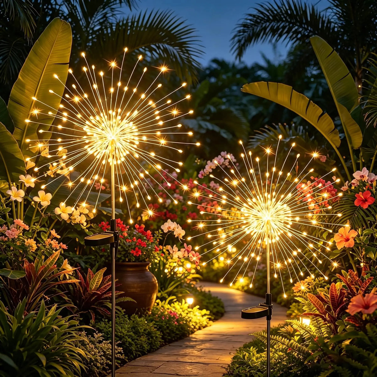 Solar Firework Fairy String Lights – 200 LED Outdoor Garden