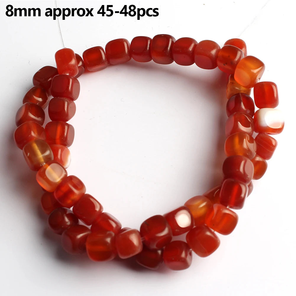 Red Agate Carnelian Loose Stone Beads 8mm – DIY Jewelry
