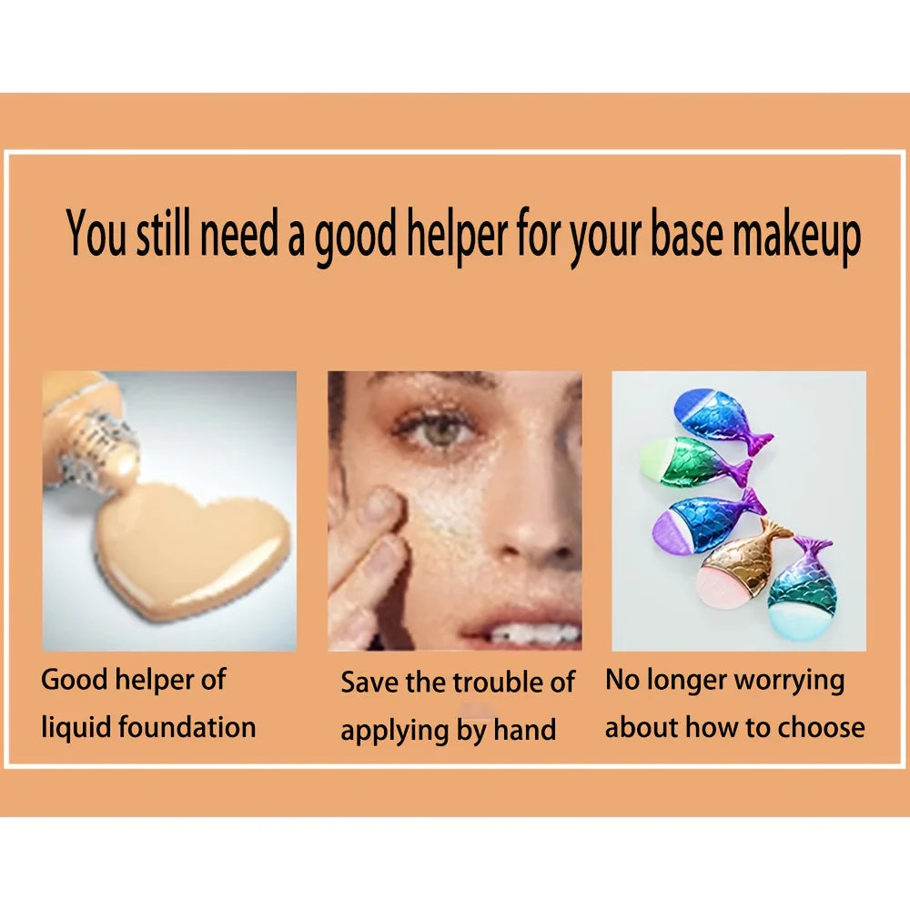 Mermaid Fish Tail Foundation Makeup Brush – BB Cream Blender