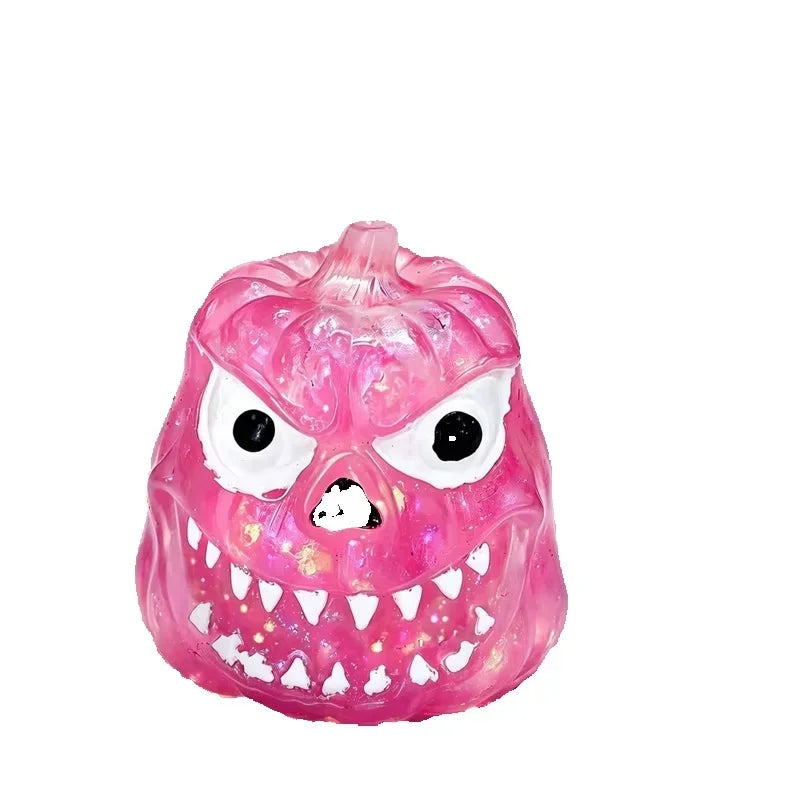 Halloween Pumpkin Skull Squeezing Toy – Sparkling Fidget Fun