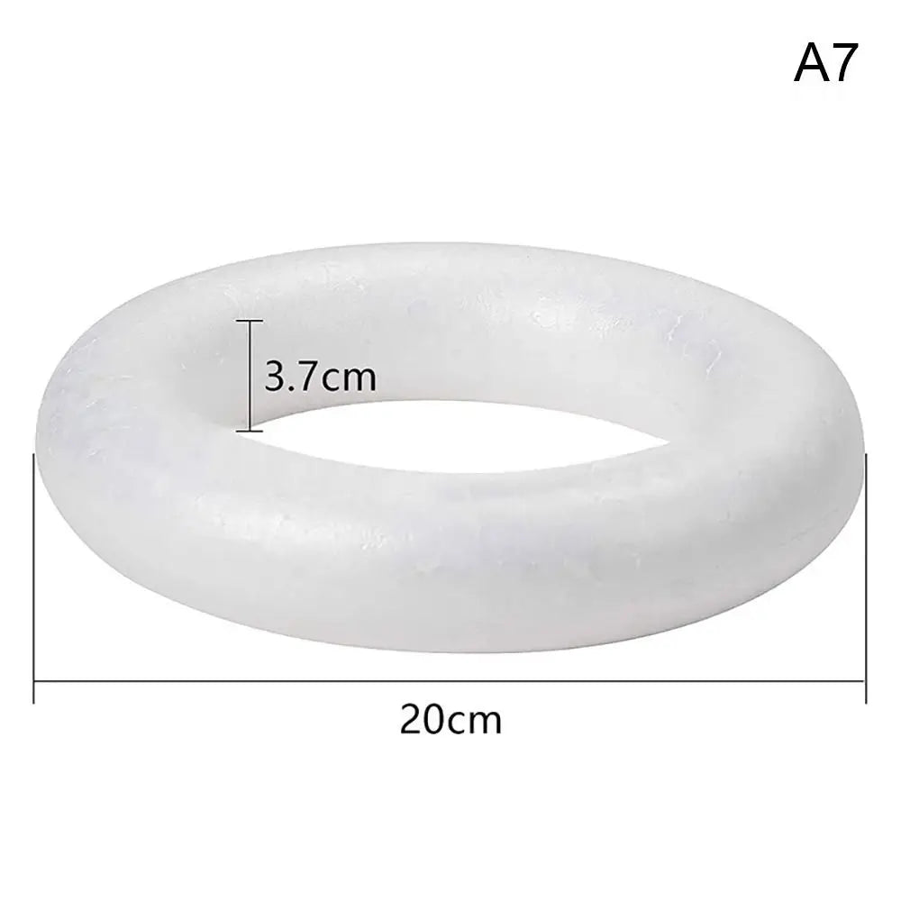 White Polystyrene Foam Ring – DIY Wreath Craft Base 5–20cm