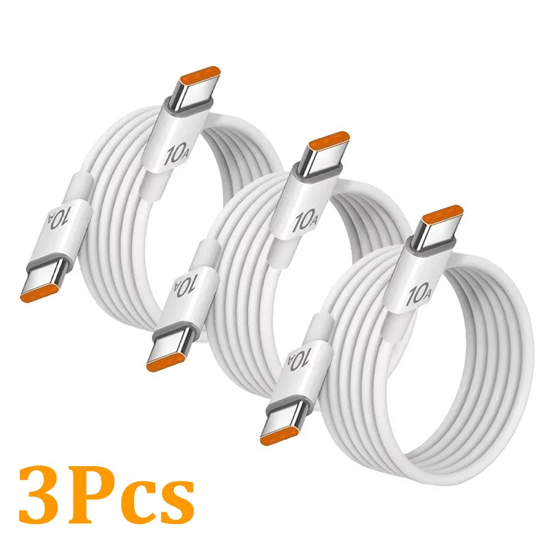 USB-C to USB-C 120W Fast Charging Cable – 1 or 3 Pack