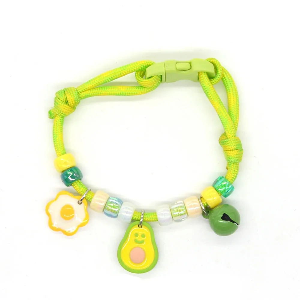 Colorful Braided Cat Collar with Bells – Adjustable Fit