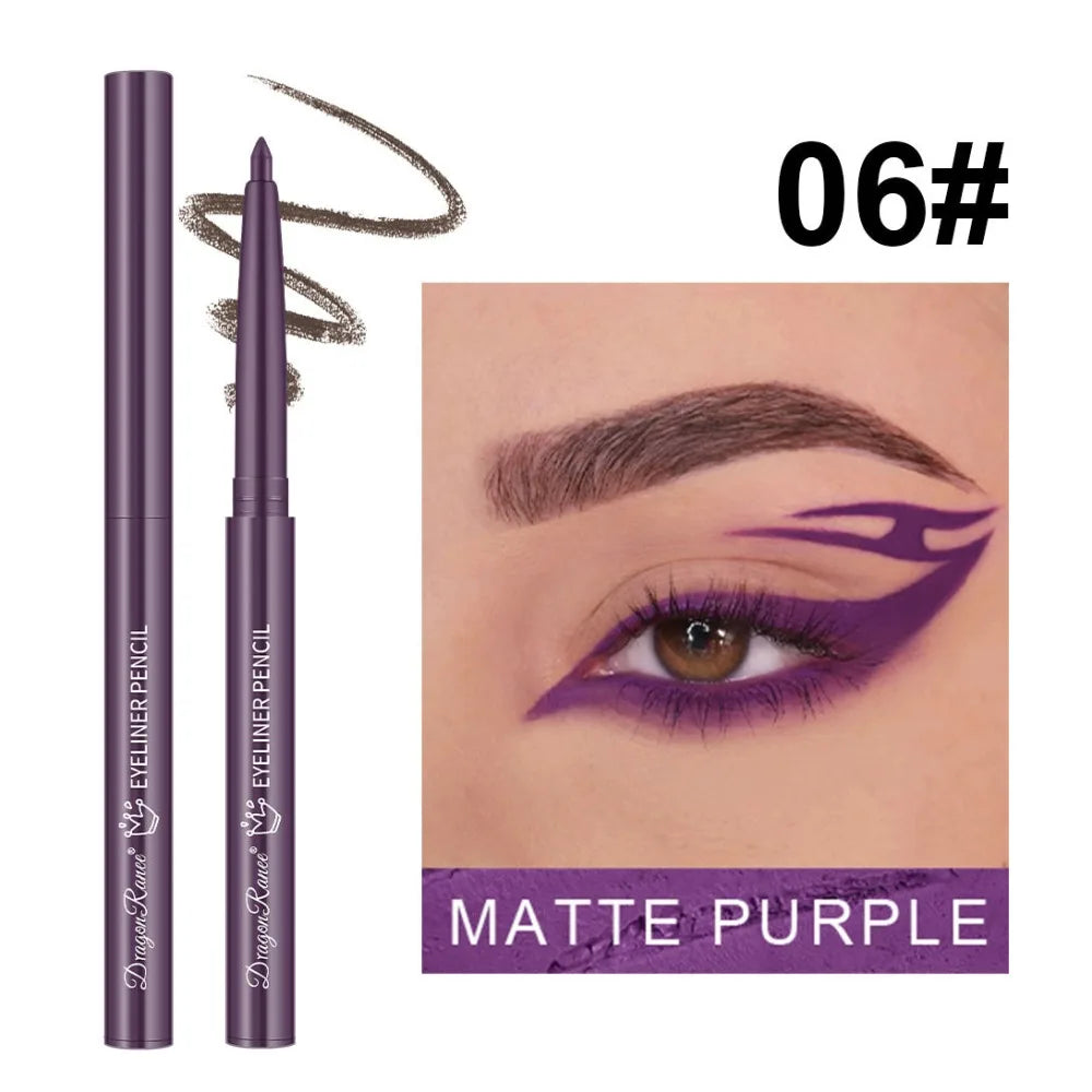 Waterproof Gel Eyeliner Pencil – Matte & Shimmer, 10 Colors
