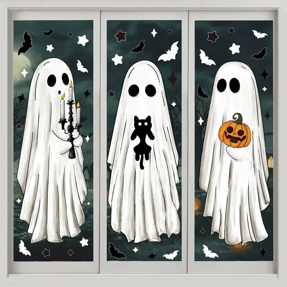 Halloween Wall Stickers – Pumpkin, Bat, Ghost PVC Decals