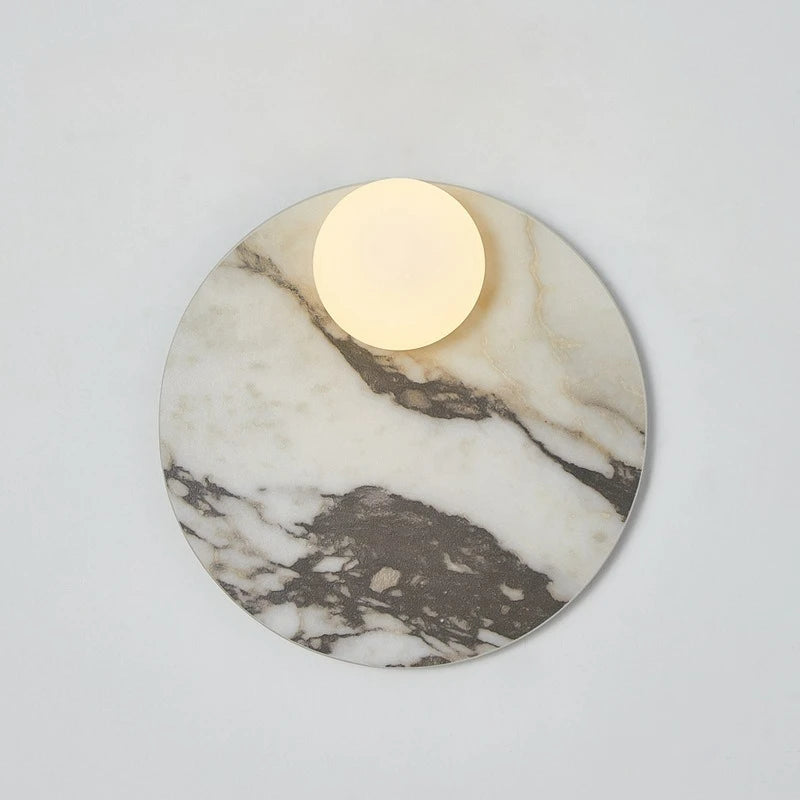 White Marble LED Wall Sconce | Wabi Sabi Stone Wall Lamp