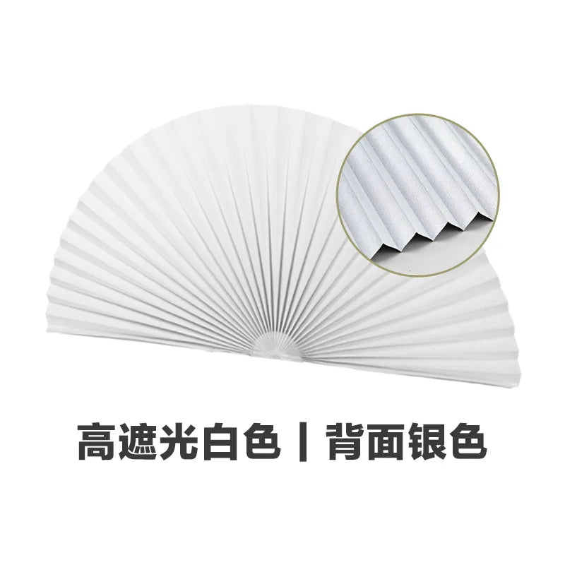 Self-Adhesive Arch Pleated Blind – Half Blackout Window Shade