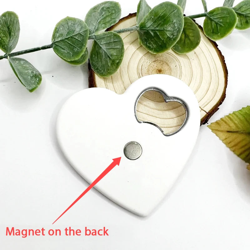 Personalized Heart-Shaped Magnetic Bottle Opener | Wedding Gift