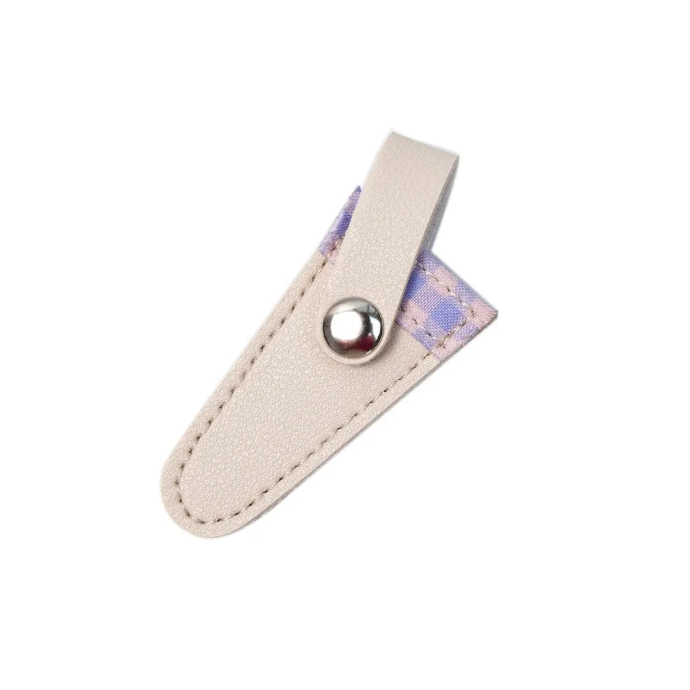 PU Scissors Protective Cover – Colorful Lattice Blade Sleeve
