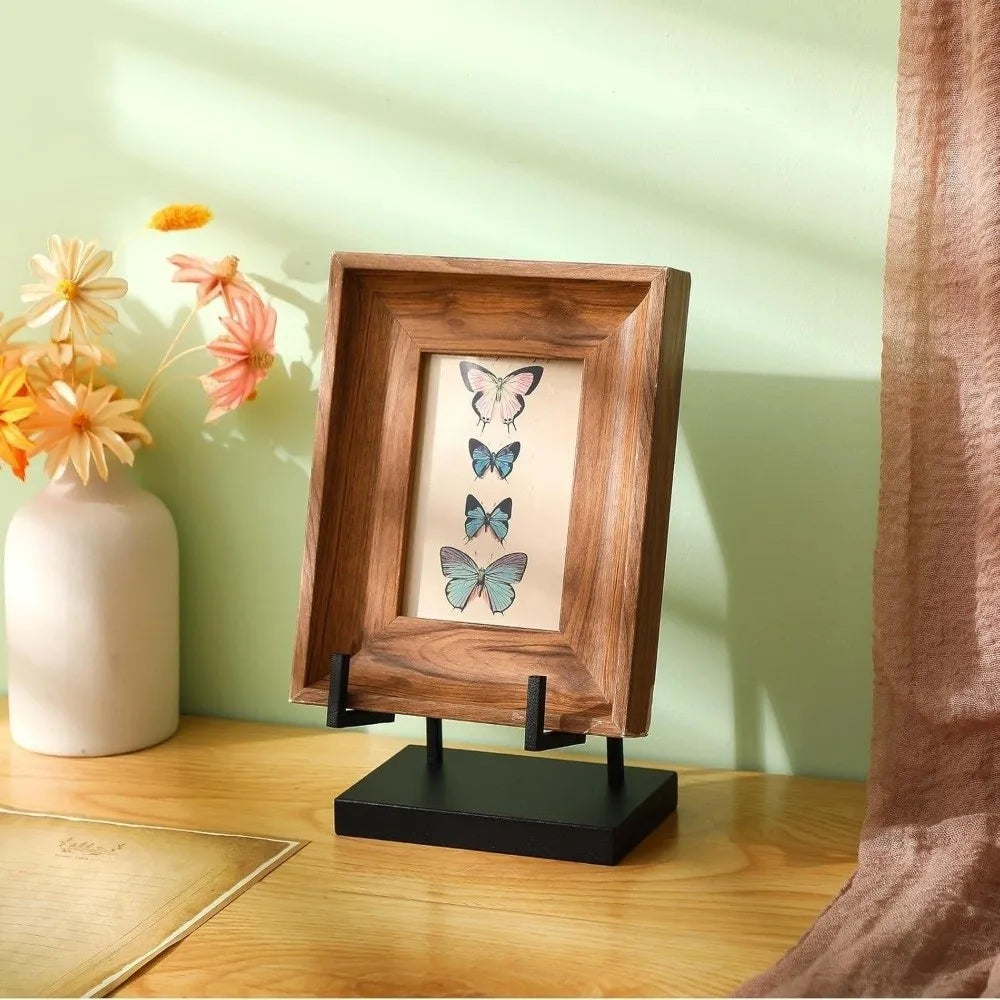 Modern Black Metal Easel Picture Frame Stand – Tabletop Art Display