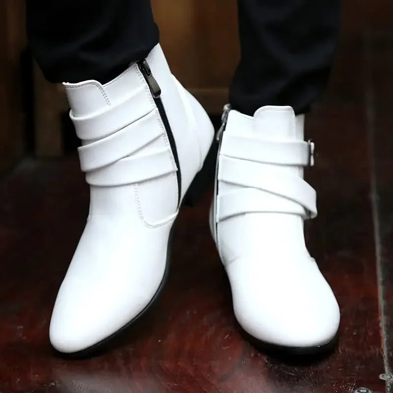 LEDP Men's Chelsea Boots – Buckle Strap British Style Ankle