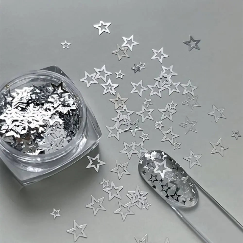 Star Glitter Nail Charms – Crystal Sequin DIY Nail Art Decor